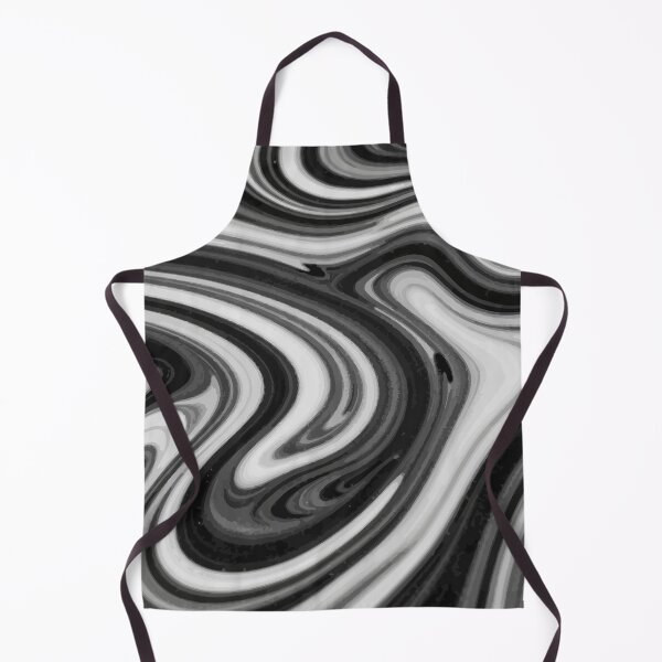 Item preview, Black and White Liquid Marble Swirl – Modern Abstract Fluid Art Pattern designed and sold by RidaSalArt.