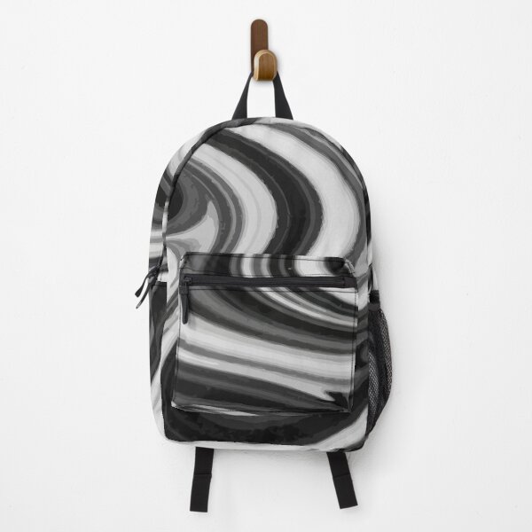 Item preview, Black and White Liquid Marble Swirl – Modern Abstract Fluid Art Pattern designed and sold by RidaSalArt.