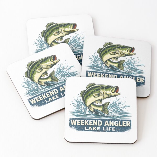 Item preview, Weekend Angler Lake Life Bass Jump Design designed and sold by GeaSupplyStudio.