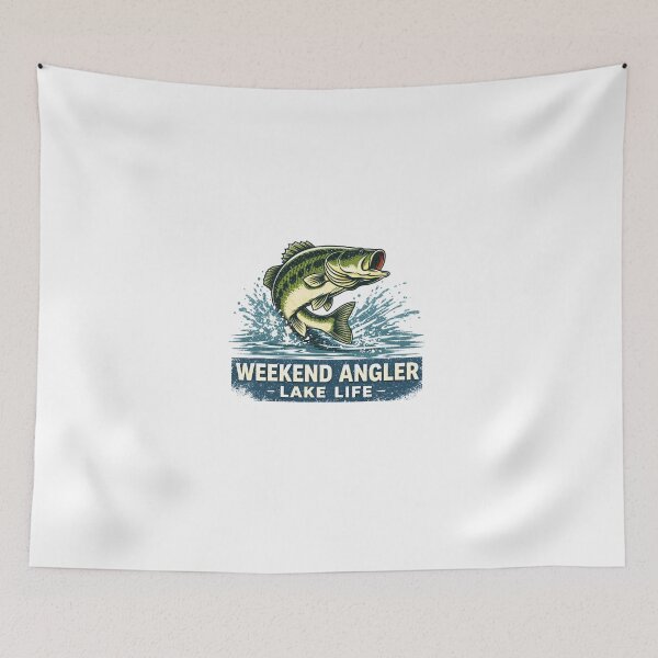 Item preview, Weekend Angler Lake Life Bass Jump Design designed and sold by GeaSupplyStudio.