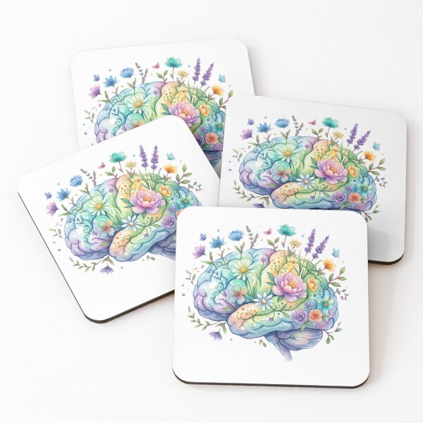 Artikelvorschau, Aquarell-Blumen-Design für mentales Wohlbefinden entworfen und verkauft von JMDesignHub.