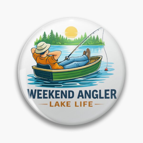 Item preview, Weekend Angler Lake Life Funny Chill Fisherman designed and sold by GeaSupplyStudio.