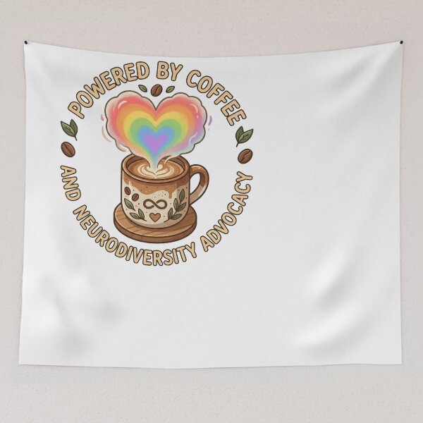 Item preview, Powered By Coffee Neurodiversity Advocacy designed and sold by JMDesignHub.