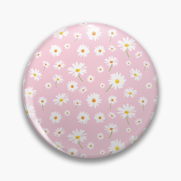 Item preview, White Daisy Pattern on Pastel Pink Aesthetic Cute Floral designed and sold by tronictees.