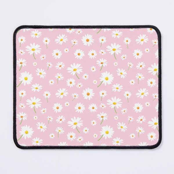 Item preview, White Daisy Pattern on Pastel Pink Aesthetic Cute Floral designed and sold by tronictees.