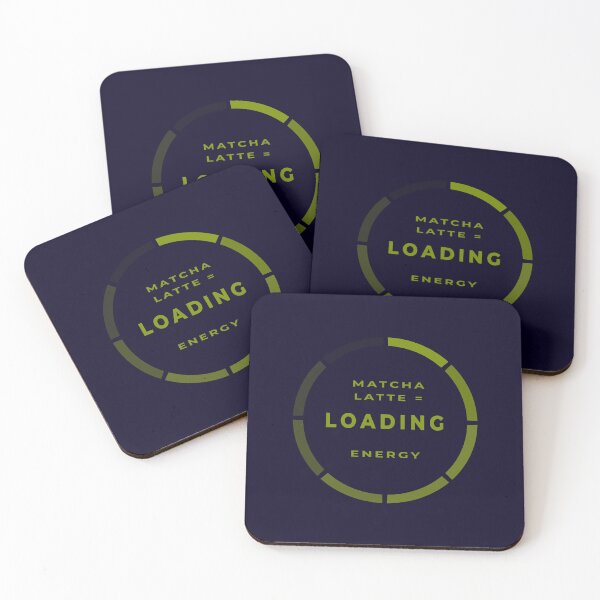 Item preview, Matcha Latte loading energy – nerd & programmer typography design designed and sold by unique art and design.