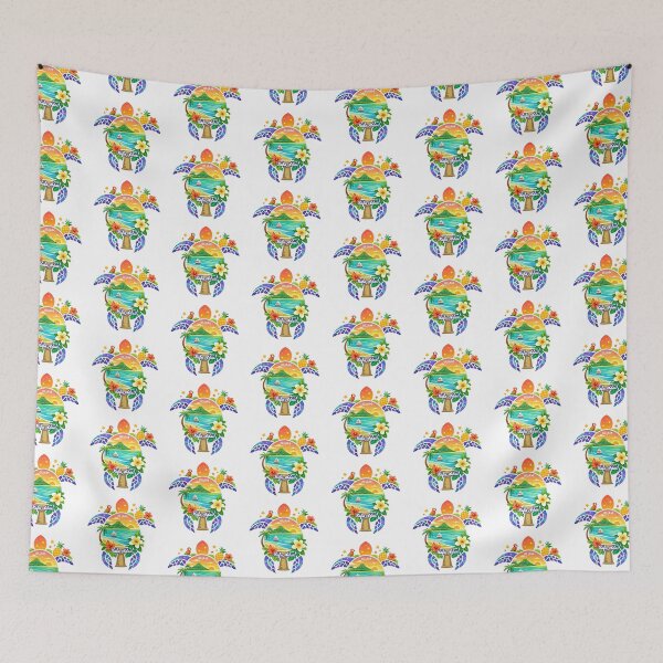 Item preview, I Love Guam Hafa Adai Turtle Tropical Colorful Art designed and sold by cherrylimportfolio.