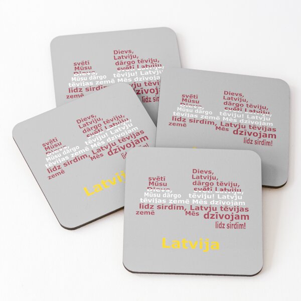Item preview, Latvija – Map of Latvia in Flag Colors with Anthem Design designed and sold by JR78.