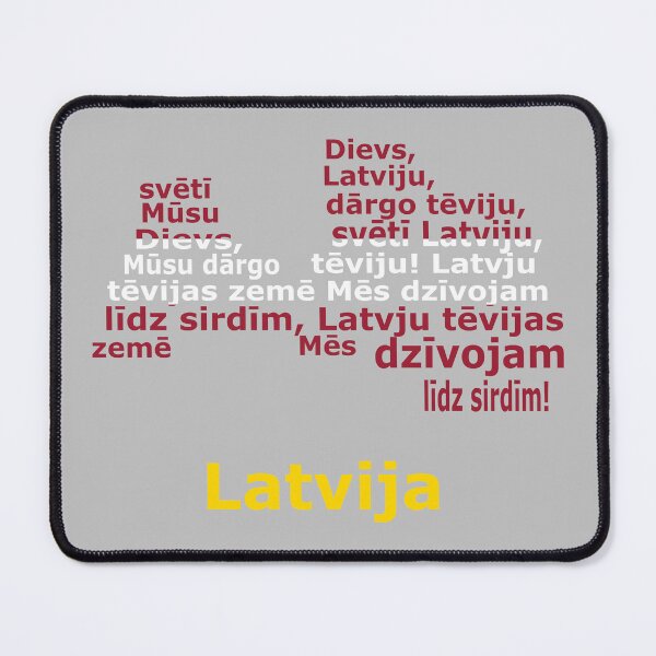 Item preview, Latvija – Map of Latvia in Flag Colors with Anthem Design designed and sold by JR78.