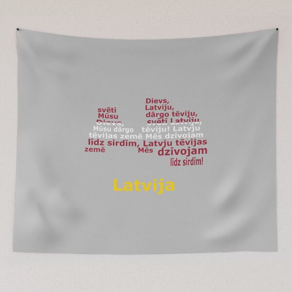 Item preview, Latvija – Map of Latvia in Flag Colors with Anthem Design designed and sold by JR78.