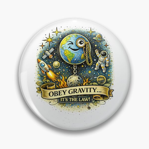 Item preview, Obey Gravity - It's The Law (Vintage Tattoo) designed and sold by Fakecactus Designs.