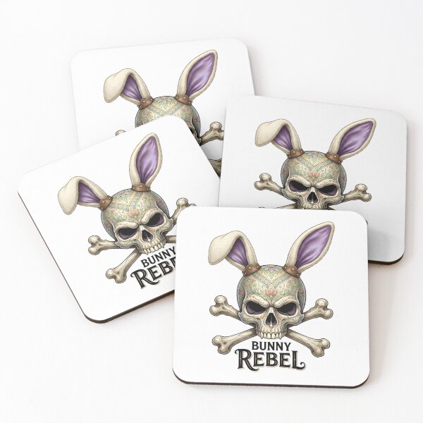 Item preview, Bunny Rebel Shirt – Minimalist Easter Skull Logo Tee designed and sold by relso.
