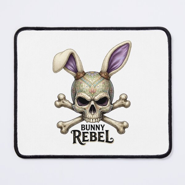 Item preview, Bunny Rebel Shirt – Minimalist Easter Skull Logo Tee designed and sold by relso.