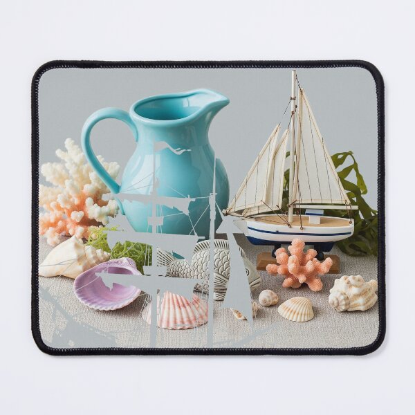 Item preview, Miniature sailboat, Mediterranean, still life, summer French Provence motif designed and sold by Mevissart.