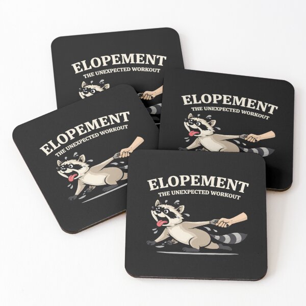 Item preview, Elopement The Unexpected Workout Funny Raccoon Shirt – Cute Wedding Humor Tee for Couples Who Eloped designed and sold by VibeOffline Studio.