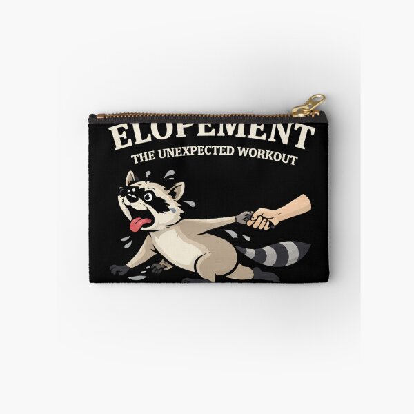 Item preview, Elopement The Unexpected Workout Funny Raccoon Shirt – Cute Wedding Humor Tee for Couples Who Eloped designed and sold by VibeOffline Studio.