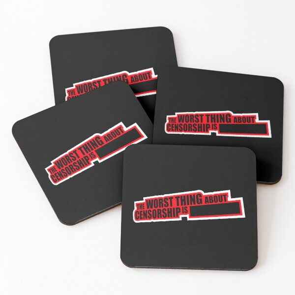 Item preview, The Worst Thing About Censorship Is Funny Ironic Quote designed and sold by shirt-o-mat.