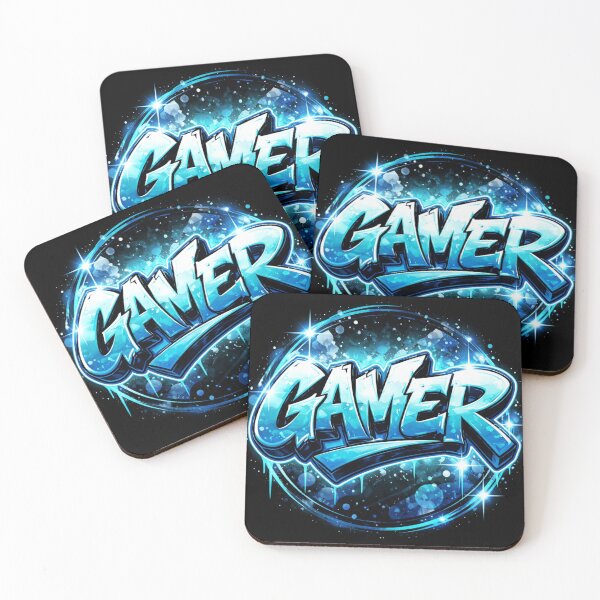 Item preview, Gamer Art Electric Blue Graffiti designed and sold by VFWChuck.