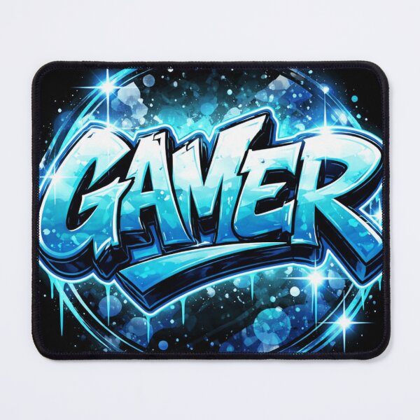 Item preview, Gamer Art Electric Blue Graffiti designed and sold by VFWChuck.