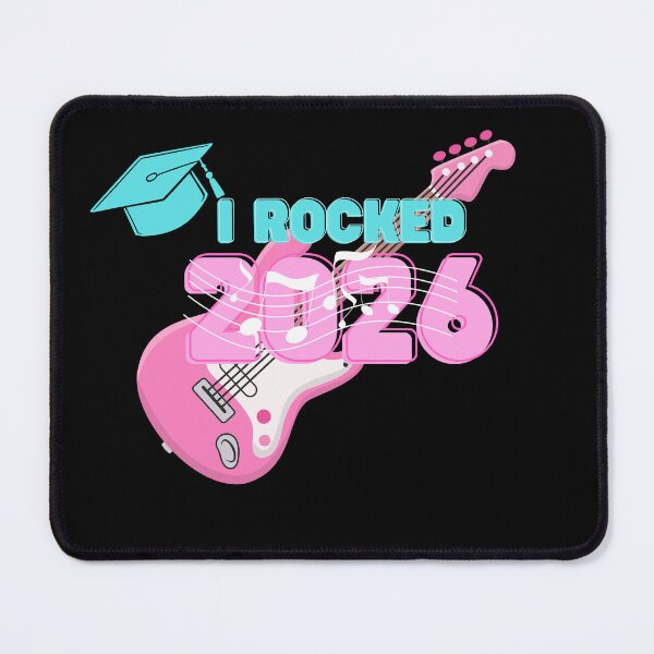 Item preview, I Rocked Retro pastel Class of 2026 guitar (print on dark) designed and sold by Cottageshop.