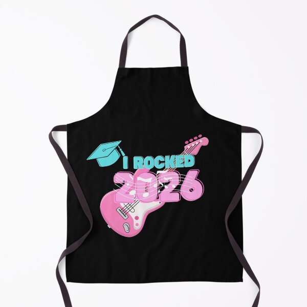Item preview, I Rocked Retro pastel Class of 2026 guitar (print on dark) designed and sold by Cottageshop.