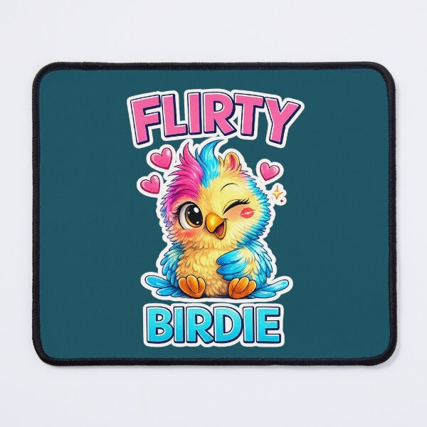 Item preview, Flirty Birdie – Cute Bird Pun Poster | Funny Winking Bird Design designed and sold by SnarkleCo.