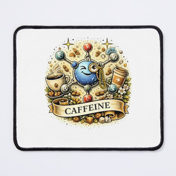 Item preview, Caffeine Molecule (Vintage Tattoo) designed and sold by Fakecactus Designs.