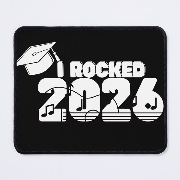 Item preview, I Rocked Retro white Class of 2026 guitar (print on dark) designed and sold by Cottageshop.