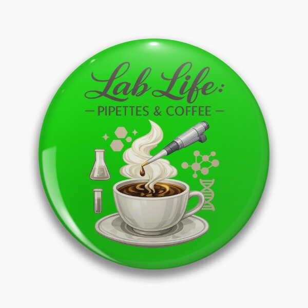Item preview, Lab Life: Pipettes & Coffee – Science Humor Design designed and sold by DesignHouse07.