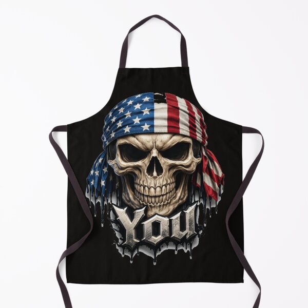 Item preview, Patriotic Skull with American Flag Bandana – Dark USA Design designed and sold by WorkVibe Studio.