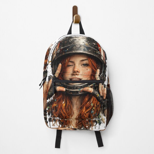 Item preview, Ginger Girl In Vintage Helmet Art Design designed and sold by Shirtaholism.