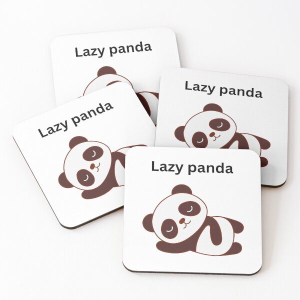 Item preview, Lazy panda Relaxing cute panda cartoon  designed and sold by Saira Rizwan.