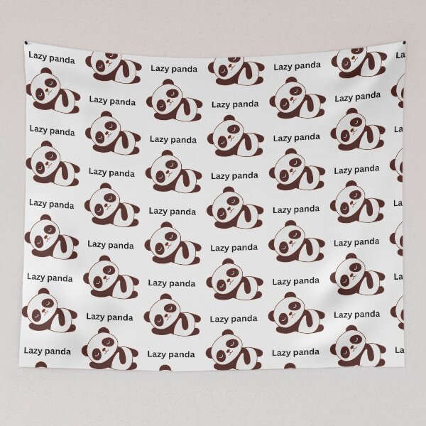 Item preview, Lazy panda Relaxing cute panda cartoon  designed and sold by Saira Rizwan.