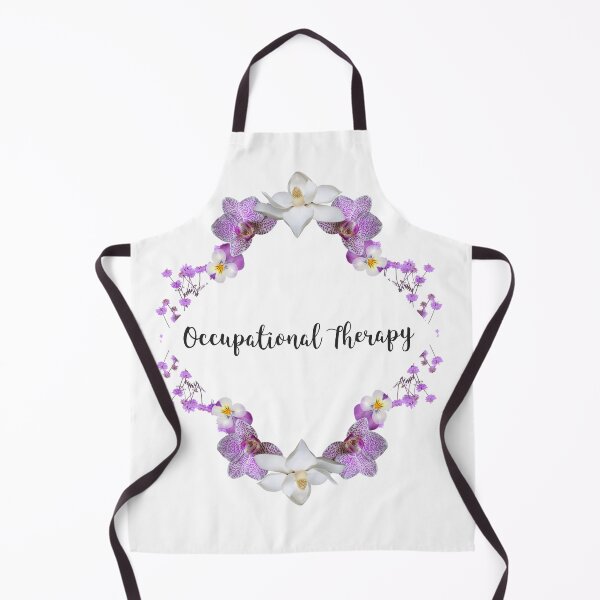 Item preview, The words Occupational therapy within a purple floral border designed and sold by lucyinspace.