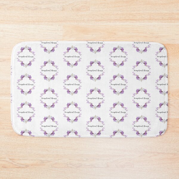 Item preview, The words Occupational therapy within a purple floral border designed and sold by lucyinspace.