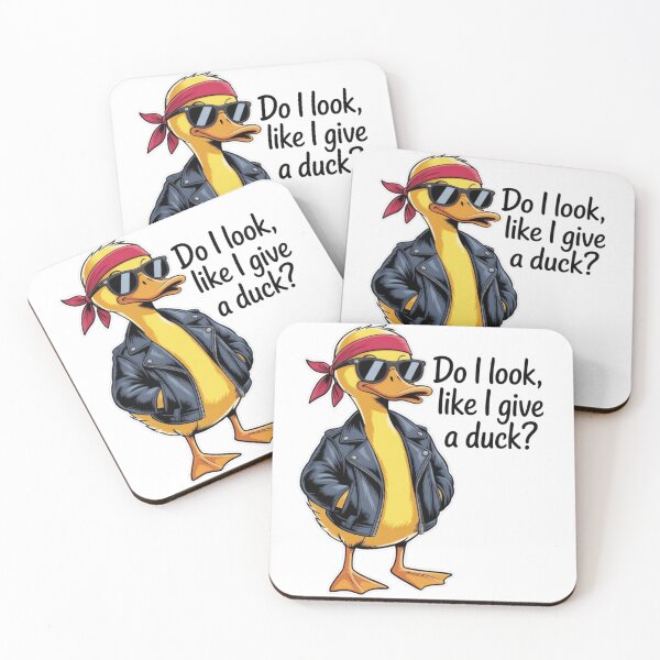 Item preview, Funny Biker Duck with Sunglasses & Leather Jacket – Do I Look Like I Give a Duck? Pun Design designed and sold by lucidfrog.