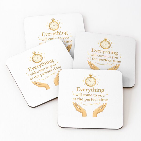 Item preview, Everything Will Come at the Perfect Time – Inspirational Quote Design designed and sold by TaliVibes.