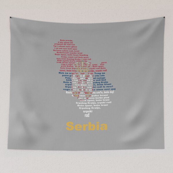Item preview, "Serbia Anthem Flag Map – Artistic Design" designed and sold by JR78.