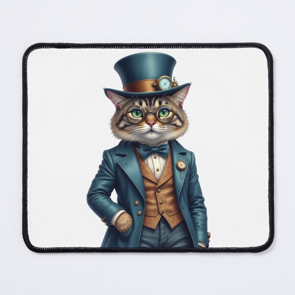 Item preview, Elegant Steampunk Cat Gentleman Portrait designed and sold by BetweenForms.