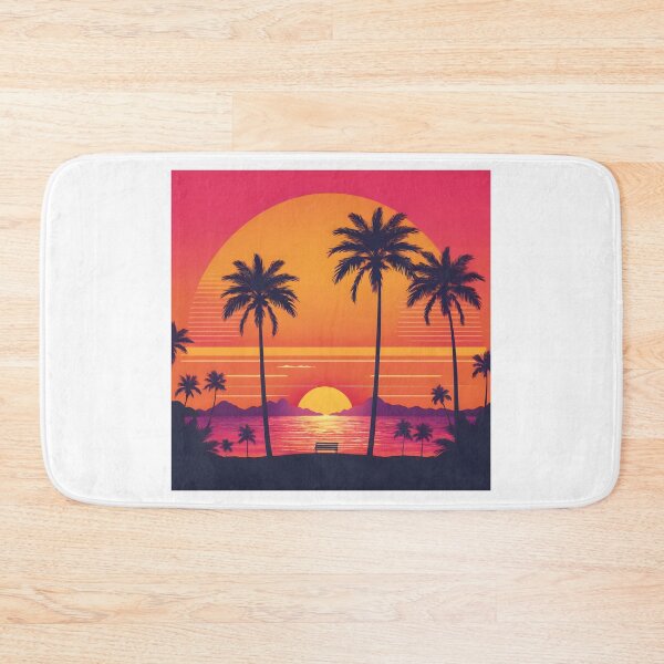 Item preview, Retro Sunset Palm Trees 80s Vintage Aesthetic - 19 designed and sold by RELAX STATION.