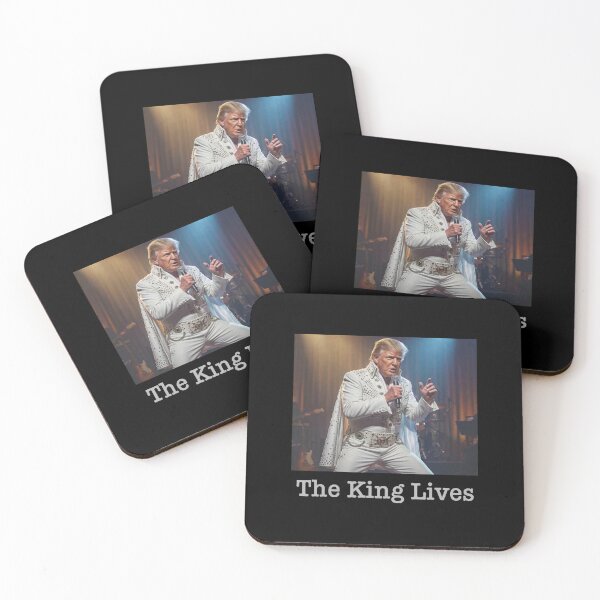 Item preview, The King Lives Trump Trump Elvis designed and sold by DexertimaArt.