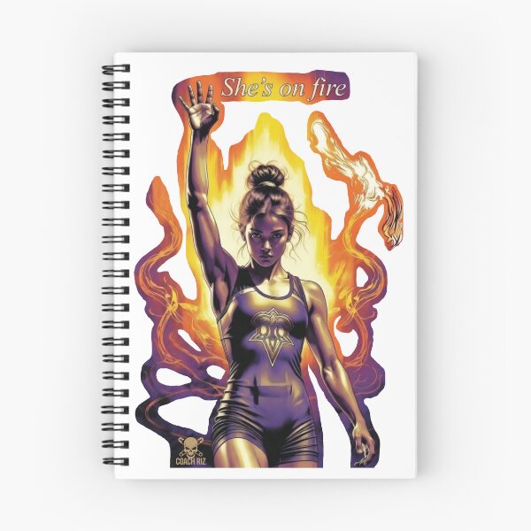 Item preview, She's On Fire - Fiery girl wrestler designed and sold by Coach-Riz.