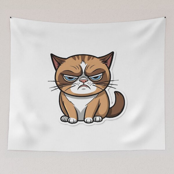 Item preview, Funny Grumpy Cat Cartoon Meme - 10 designed and sold by RELAX STATION.