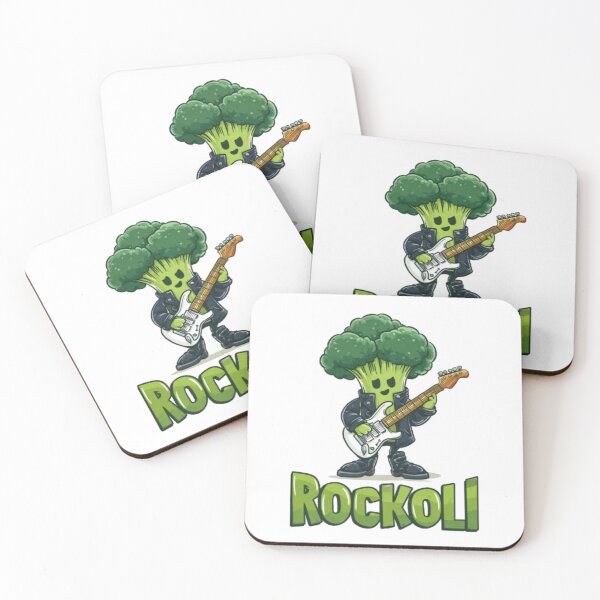 Item preview, Rockstar Broccoli with Punk Style Electric Guitar designed and sold by FunnyDesigns221.