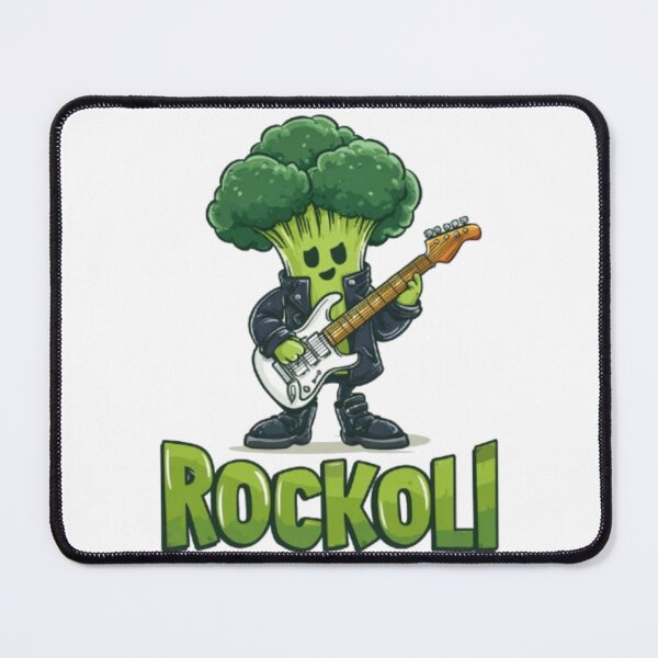 Item preview, Rockstar Broccoli with Punk Style Electric Guitar designed and sold by FunnyDesigns221.