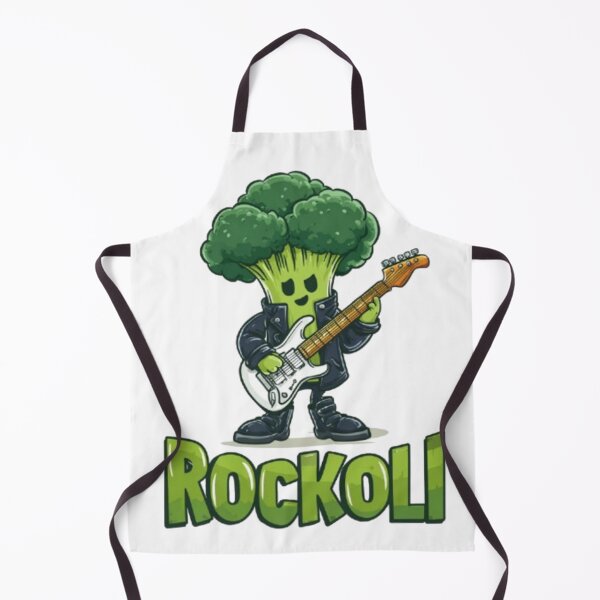 Item preview, Rockstar Broccoli with Punk Style Electric Guitar designed and sold by FunnyDesigns221.