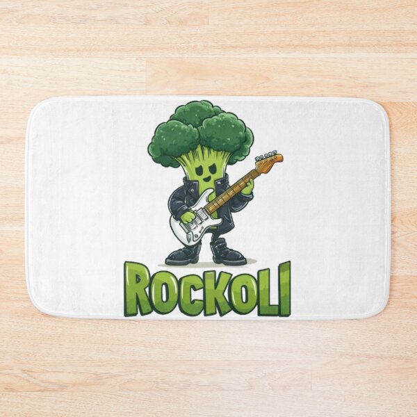 Item preview, Rockstar Broccoli with Punk Style Electric Guitar designed and sold by FunnyDesigns221.