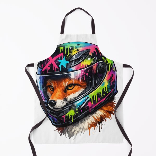 Artikelvorschau, Fuchs im Neonfarben-Spritzer-Helmdesign entworfen und verkauft von Shirtaholism.