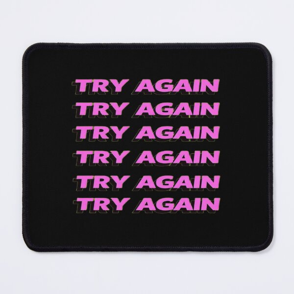 Item preview, Try Again Motivational Typography – Bold Repeated Text Design for Growth Mindset & Daily Inspiration designed and sold by Bright Nest Studio.