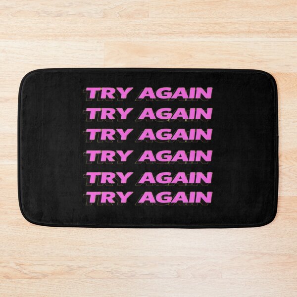 Item preview, Try Again Motivational Typography – Bold Repeated Text Design for Growth Mindset & Daily Inspiration designed and sold by Bright Nest Studio.